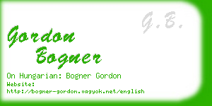 gordon bogner business card